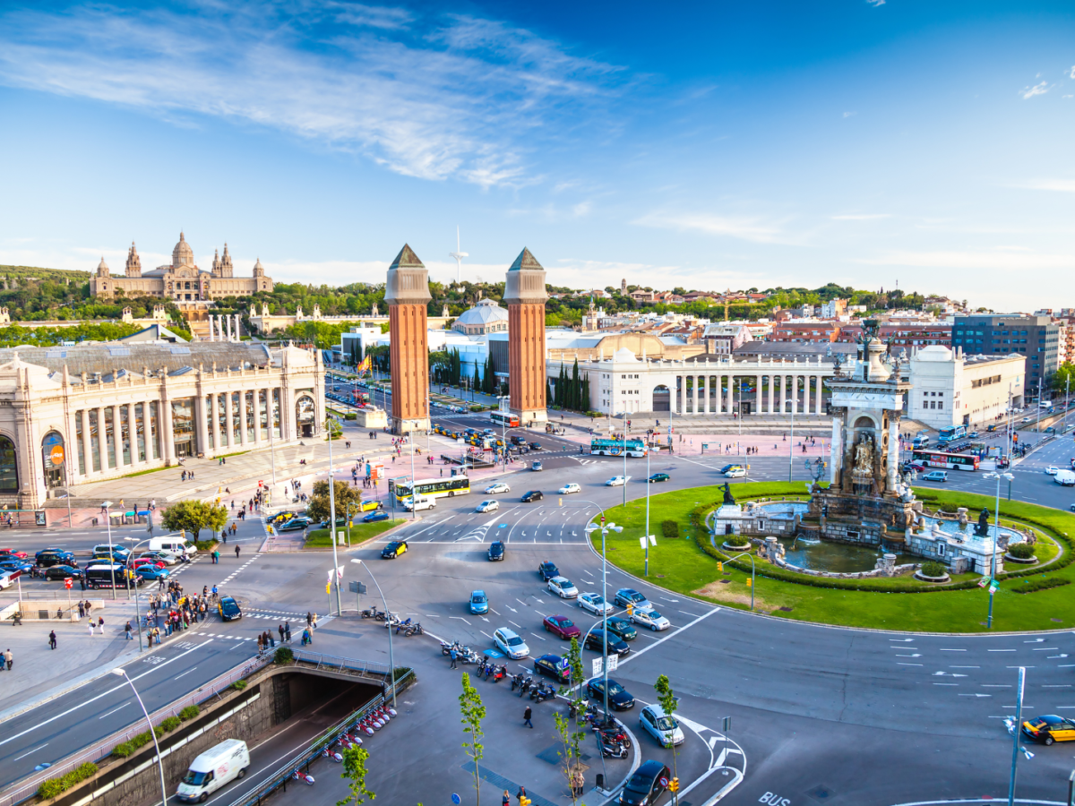 view of the center of Barcelona. Spain