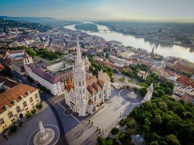 Budapest Hungary Aerial View