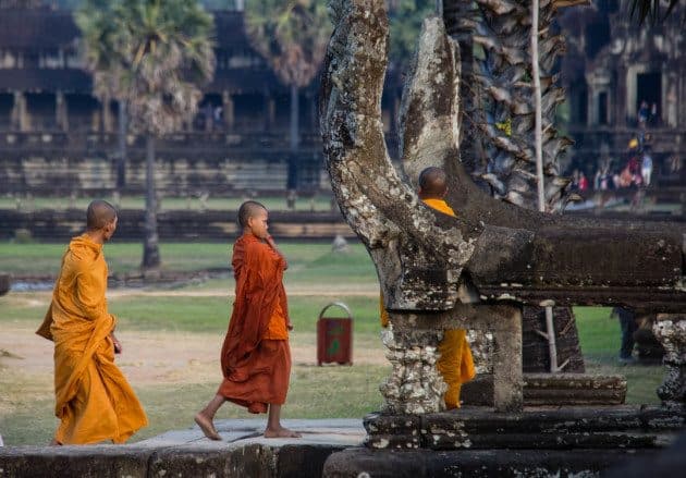 Monks Angkor Wat Siem Reap Cambodia Photos