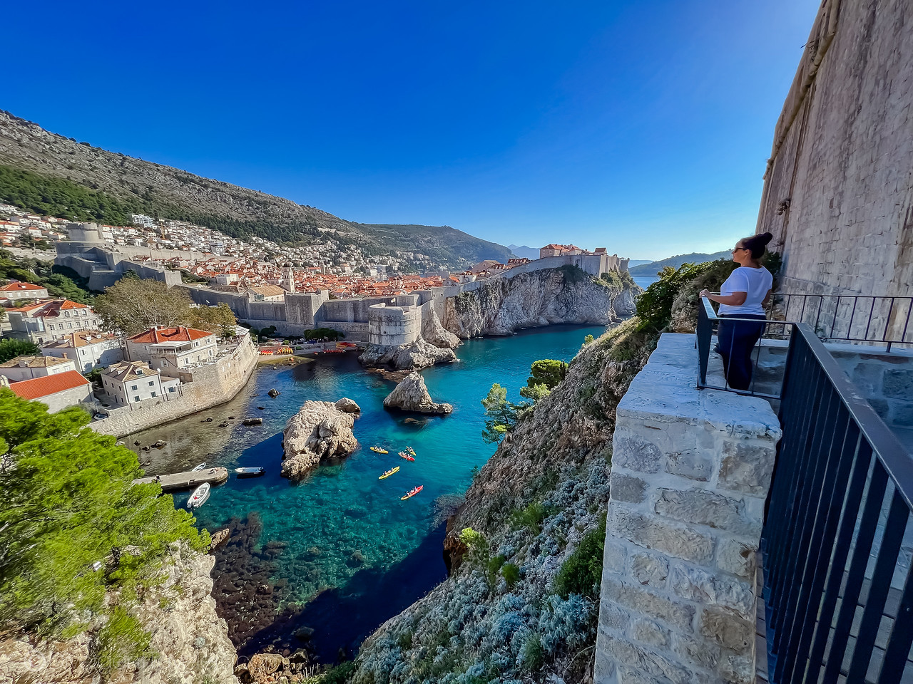 Lina Stock looking out over Dubrovnik, Croatia