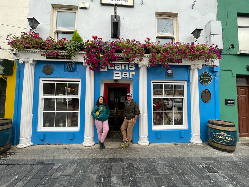 Lina and David Stock at Sean's Bar in Athlone, Ireland