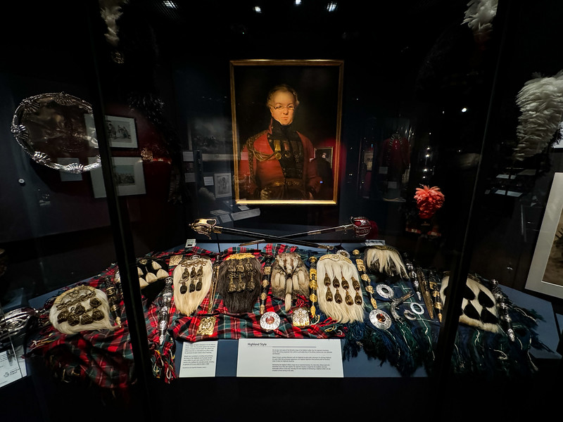 Highlander display in Edinburgh Castle, Scotland