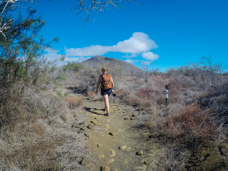 Hiking in the Galapagos Islands with camera gear